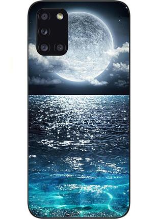 Силиконовый чехол с картинкой для samsung a31 galaxy a315f луна