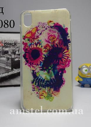Чохол на lenovo s850 панель накладка череп silikon