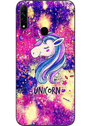 Чехол силиконовый для oppo a31 с картинкой красивый единорог