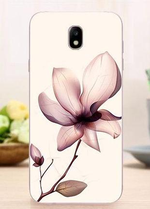 Оригинальный чехол панель накладка для samsung j530 galaxy j5 2017 с картинкой лилия