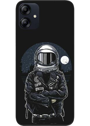 Силиконовый чехол бампер для samsung a04e galaxy a042f с картинкой космонавт и луна