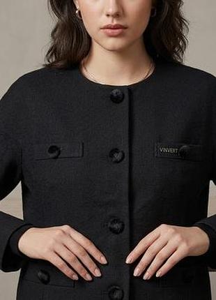 Винтажный шерстяной жакет/блейзер vinvert by sanyo, 100% new wool/9ar(s/m)