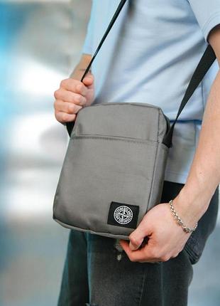 Барсетка stone island 1000d сіра #