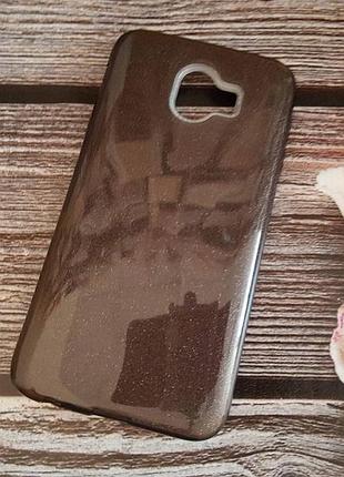 Чохол з блискітками shine для samsung j6 2018 galaxy j600 чорний силікон