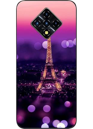 Силиконовый чехол для infinix zero 8 с картинкой париж ночью