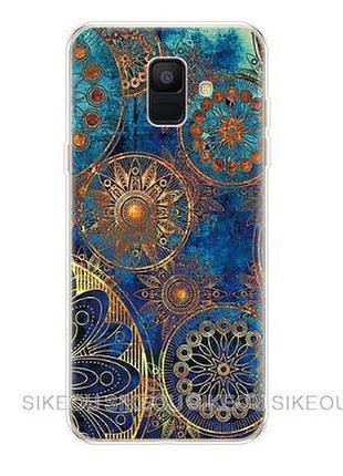 Чехол накладка с картинкой для samsung a600f galaxy a6-2018 круги винтаж