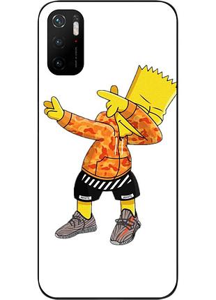 Силиконовый чехол для xiaomi poco m3 pro с картинкой барт симпсон