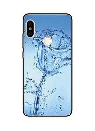 Оригинальный tpu чехол бампер с картинкой для xiaomi redmi note 5 роза из воды
