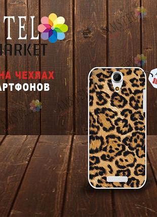 Силиконовый бампер для doogee y100x с картинкой леопардовый принт