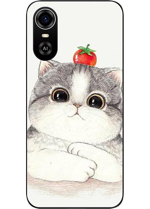 Силиконовый чехол для zte blade a31 plus с картинкой котенок