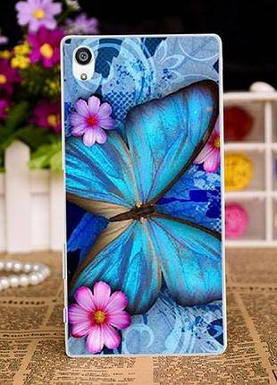 Чехол с картинкой (силикон) для sony xperia xa f3111 f3112 f3115 f3116 бабочка