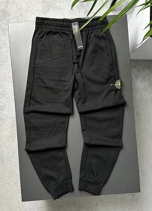 Штани stone island чоловічі утеплені на флісі | джогери з вишитим логотипом