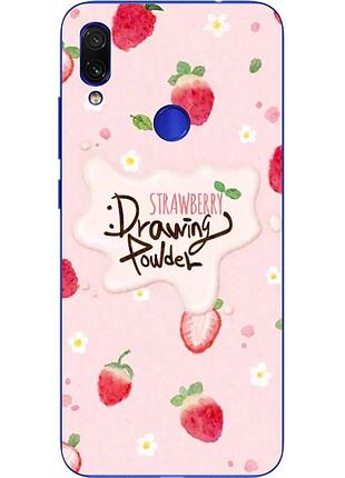 Оригинальный чехол накладка для xiaomi redmi 7 с картинкой клубника