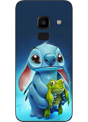 Силиконовый чехол бампер для samsung j6 2018 galaxy j600 с картинкой стич