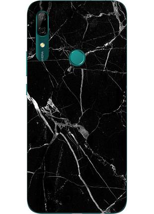 Силіконовий чохол для huawei p smart z з картинкою мармур чорний
