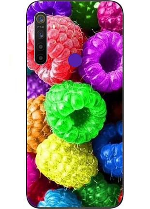 Чохол силіконовий для realme 5i з картинкою малина