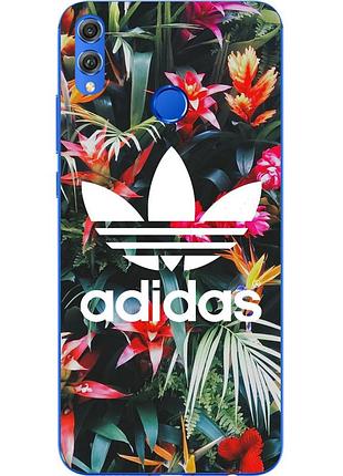 Силиконовый чехол с рисунком для huawei honor 8x adidas