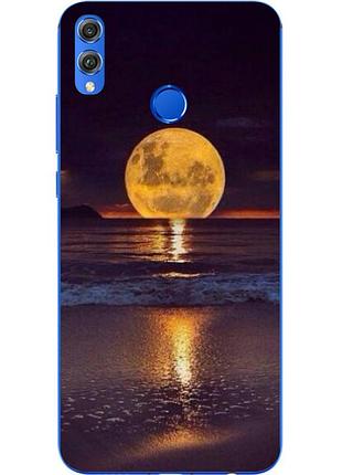 Чехол силиконовый для huawei honor 8x с картинкой закат