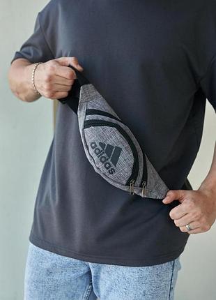 Бананка adidas світло-сірий меланж (мал.) #