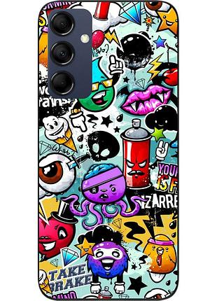 Силиконовый чехол для samsung galaxy m14 5g с картинкой стикеры