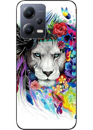 Силіконовий чохол для xiaomi redmi note 12 5g з картинкою лев