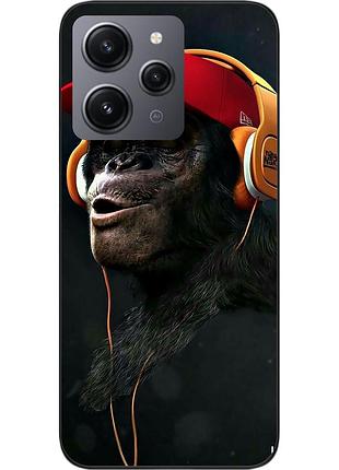 Оригинальный чехол для xiaomi redmi 12 с картинкой шимпанзе