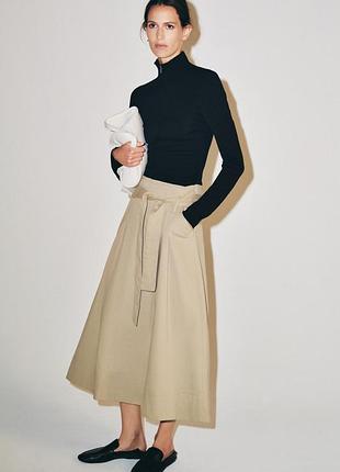 Спідниця жіноча бежева zara new