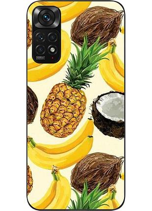 Силиконовый чехол бампер для xiaomi redmi note 11 / note 11s с картинкой фрукты