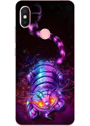Оригинальный чехол накладка для xiaomi redmi s2 с картинкой чеширский кот