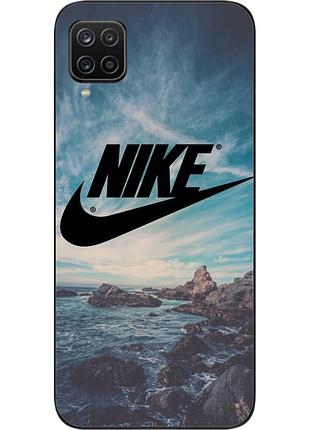 Силиконовый чехол для samsung a12 galaxy a125f с картинкой логотип nike