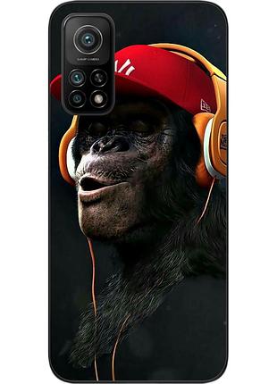 Бампер силіконовий чохол для xiaomi mi 10t з картинкою шимпанзе