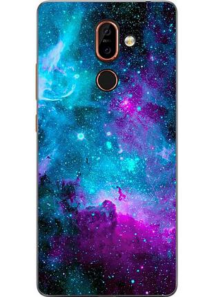 Чохол силіконовий для nokia 7 plus з картинкою космос