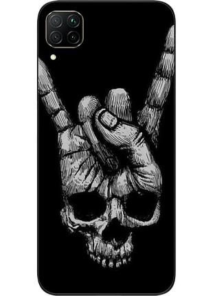 Бампер силиконовый чехол для huawei p40 lite с картинкой рука