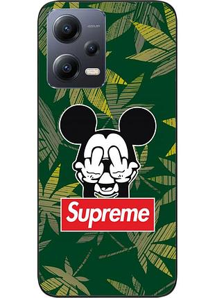 Оригинальный чехол для xiaomi redmi note 12 5g с картинкой микки supreme