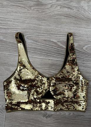 Топ женский в пайетки h&m rabanne