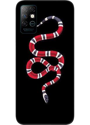 Силиконовый чехол для infinix note 8 с картинкой змея