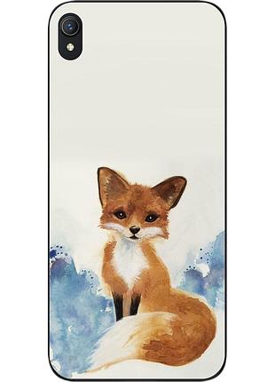 Силиконовый чехол для vivo y1s с картинкой лиса