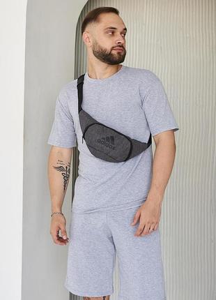 Бананка серый меланж adidas # 2