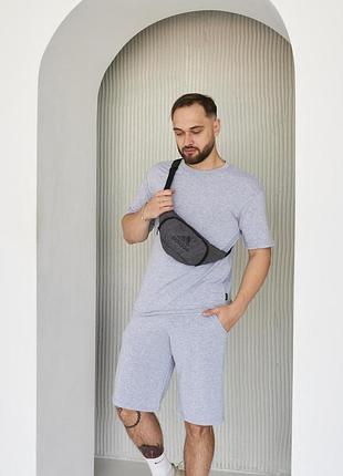 Бананка серый меланж adidas # 3