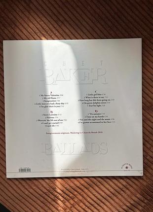 Платівка chet baker — ballads / 2lp, 2018 2