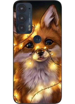 Силіконовий чохол epik для motorola edge 20 з картинкою лисичка