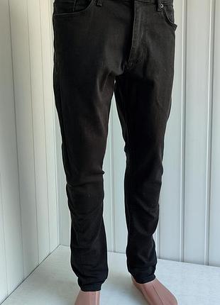 Чоловічі чорні джинси. фірмові river island. стрейчеві. w32 l30