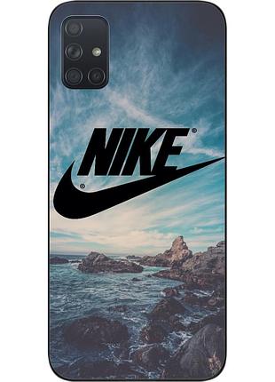 Силіконовий чохол для samsung a71 galaxy a715f з картинкою логотип nike