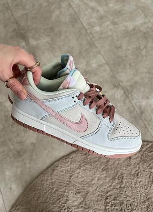 Бежеві кросівки унісекс nike sb dunk low beige blue pink х данк 41