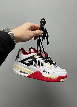Кросівки jordan 4 chunky lace ‘white red’