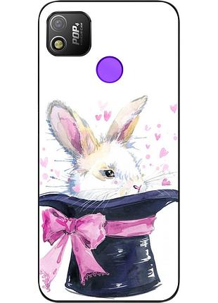 Чохол силіконовий для tecno pop 4 з картинкою кролик