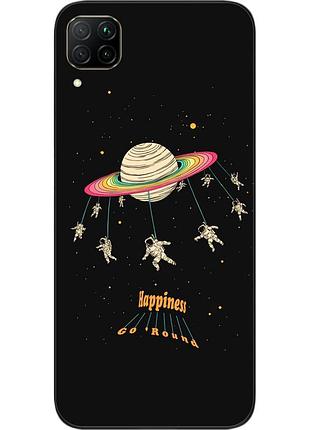 Силиконовый чехол бампер для huawei p40 lite с картинкой карусель