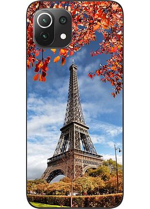 Бампер силиконовый чехол для xiaomi mi 11 lite с картинкой башня