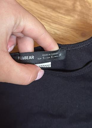 Чорний кроп-топ із підвісками зі стразів (pull&bear) 3