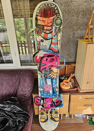 Сноуборд burton jeremy jones 159 + крепление